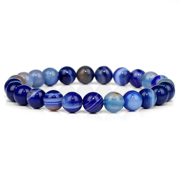 Natural Stone Handmade Fashionable Unisex Bracelet With Crystal Cat's Eye Agate