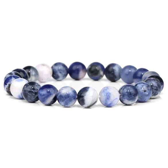 Natural Stone Handmade Fashionable Unisex Bracelet With Crystal Cat's Eye Agate