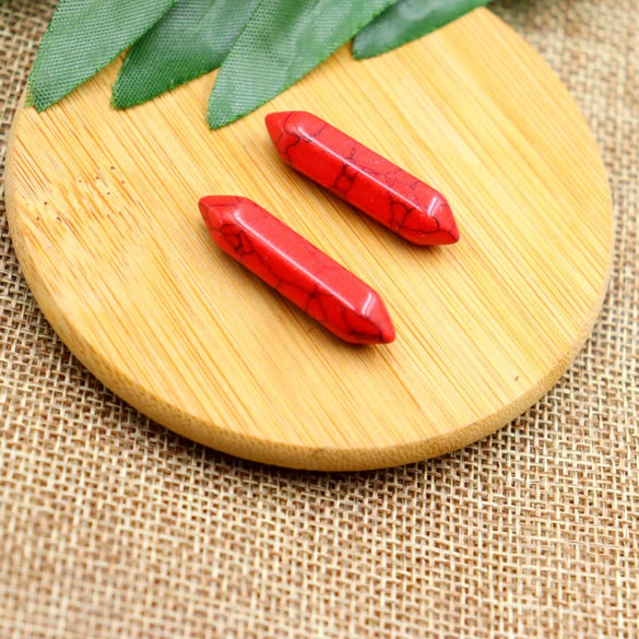 Natural Stone Hexagonal Pillar Bullet Pendant Polished Yoga Stone Crystal Naked Pendant Diy Winding Necklace