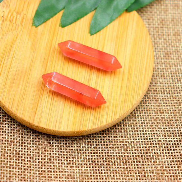 Natural Stone Hexagonal Pillar Bullet Pendant Polished Yoga Stone Crystal Naked Pendant Diy Winding Necklace