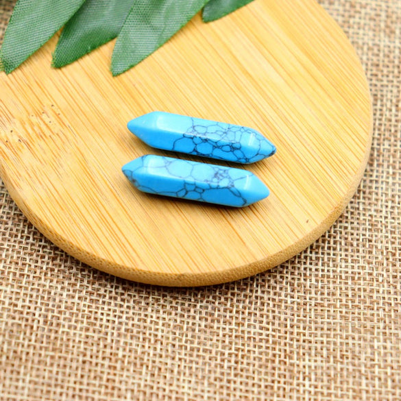 Natural Stone Hexagonal Pillar Bullet Pendant Polished Yoga Stone Crystal Naked Pendant Diy Winding Necklace