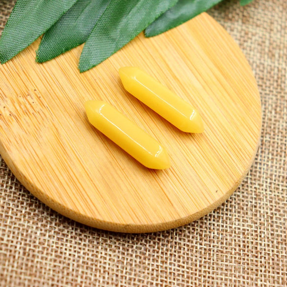 Natural Stone Hexagonal Pillar Bullet Pendant Polished Yoga Stone Crystal Naked Pendant Diy Winding Necklace