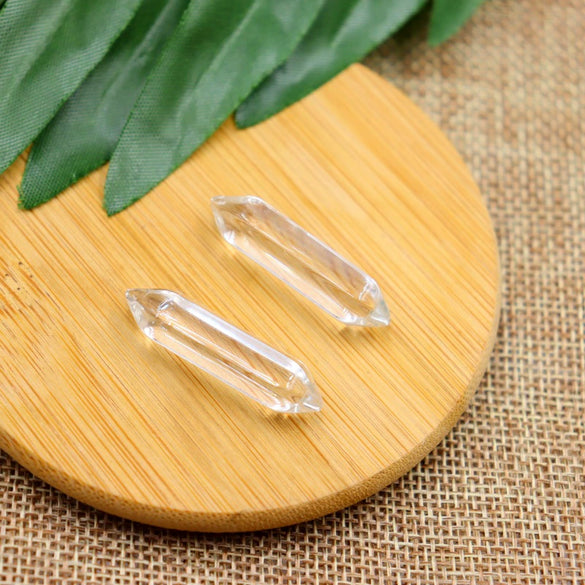 Natural Stone Hexagonal Pillar Bullet Pendant Polished Yoga Stone Crystal Naked Pendant Diy Winding Necklace