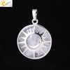Natural Stone Hollow Moon And Sun Pendant Necklace Semi Precious Crystal Jewelry With Copper Accessories Minimalist Style