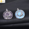 Natural Stone Hollow Moon And Sun Pendant Necklace Semi Precious Crystal Jewelry With Copper Accessories Minimalist Style