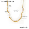 Natural Stone Imitation Pearl Handmade Beaded Light Luxury Women's Necklace And Bracelet With Electroplating