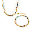 Natural Stone Imitation Pearl Handmade Beaded Light Luxury Women's Necklace And Bracelet With Electroplating