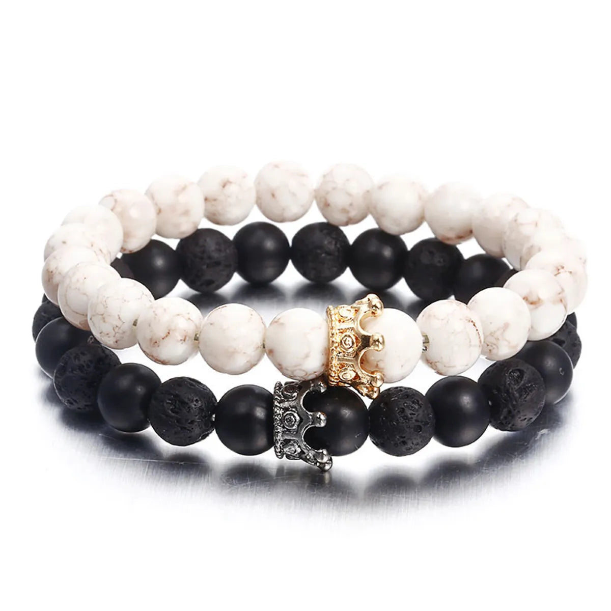 Fashion Crown Agate Plating No Inlaid Bracelets