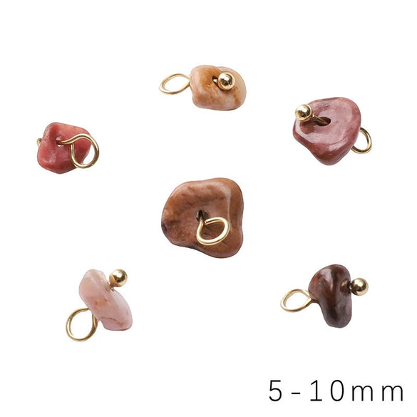 Natural Stone Mini Gravel Jade Pendant Loose Beads Handmade Diy Jewelry Accessories Creative Necklace Beaded Pendant