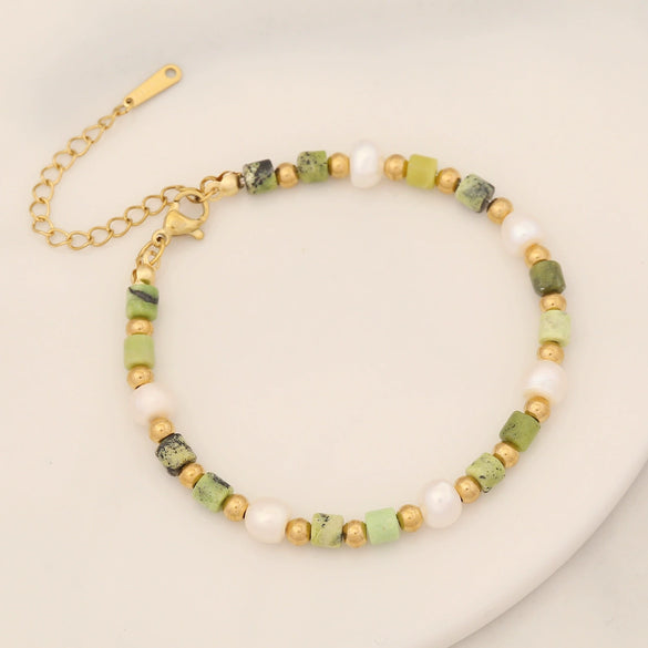 Natural Stone Pearl Handmade Bohemian Fashion Beaded Bracelet For Women