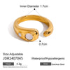 Natural Stone Ring Titanium Steel Non Fading Ring
