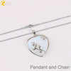 Natural Stone Rose Heart Pendant Necklace With Ball Chain Minimalist Electroplated Copper Accessories