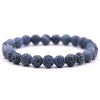 Natural Stone Round Bead Single Ring Bracelet