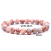 Natural Stone Round Bead Single Ring Bracelet