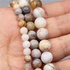Natural Stone Round Beads Electroplated Jewelry Making Accessories For Handmade Bracelet And Necklace