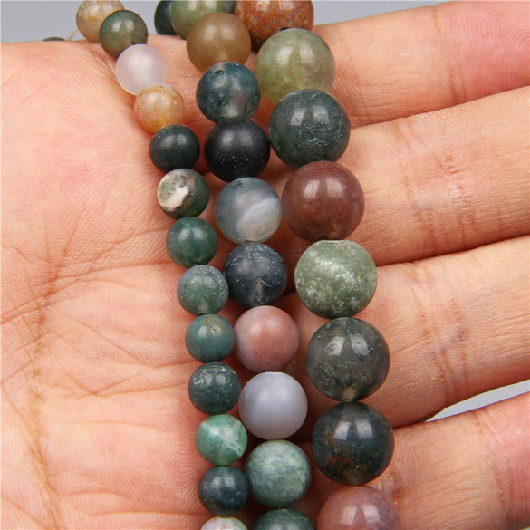 Natural Stone Round Beads Electroplated Jewelry Making Accessories For Handmade Bracelet And Necklace