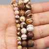 Natural Stone Round Beads Electroplated Jewelry Making Accessories For Handmade Bracelet And Necklace