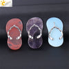 Natural Stone Slipper Pendant Necklace With Polished Copper Accessories Beach Style Necklace For Women And Couples