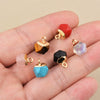 Natural Stone Square Faceted Pendant Diy Jewelry Accessories Handmade With Electroplating For Necklace Earrings