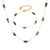 Natural Stone 316L Stainless Steel 18K Gold Plated Necklace And Bracelet Fashion Personality Jewelry