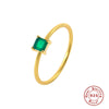 Natural Stone Sterling Silver Geometric Light Luxury Ring With Electroplating Treatment