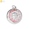 Natural Stone Sun And Moon Pendant Necklace With Alloy Accessories Electroplated Minimalist Crystal Jewelry