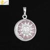 Natural Stone Sun And Moon Pendant Necklace With Alloy Accessories Electroplated Minimalist Crystal Jewelry