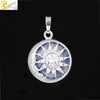 Natural Stone Sun And Moon Pendant Necklace With Alloy Accessories Electroplated Minimalist Crystal Jewelry