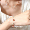 Natural Stone 316L Stainless Steel Gold Plated Pendant Necklace And Bracelet Fashion Jewelry Accessories