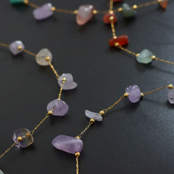 Natural Stone 316L Stainless Steel Gold Plated Pendant Necklace And Bracelet Fashion Jewelry Accessories