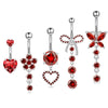 Navel Buckle Piercing Navel Nail Stainless Steel Copper With New Zircon Geometric Hip Hop Style Electroplated