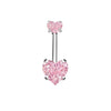 Navel Buckle Piercing Navel Nail Stainless Steel Copper With New Zircon Geometric Hip Hop Style Electroplated