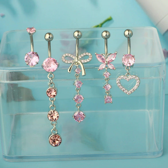 Navel Decoration Stainless Steel Geometric Simple Style Electroplating Jewelry