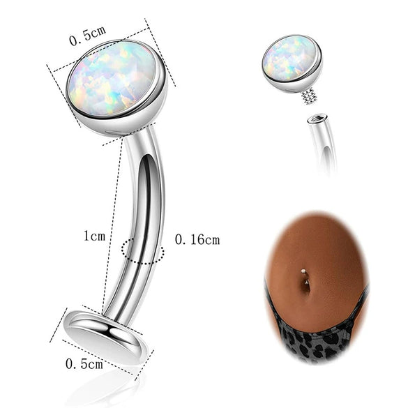 Navel Piercing Stainless Steel Geometric Style Electroplating Multidiamond Unisex