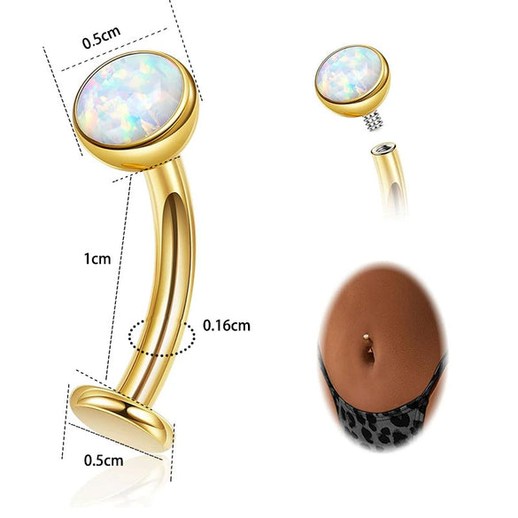Navel Piercing Stainless Steel Geometric Style Electroplating Multidiamond Unisex