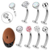 Navel Piercing Stainless Steel Geometric Style Electroplating Multidiamond Unisex