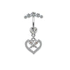 Navel Ring Copper Stainless Steel Heart Shape Electroplated Jewelry