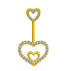 Navel Ring Jewelry Stainless Steel Hollow Heartshaped With Bat And Angel Wings Electroplating Design Unisex Animals Zodiac