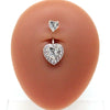 Navel Ring Jewelry Stainless Steel Hollow Heartshaped With Bat And Angel Wings Electroplating Design Unisex Animals Zodiac