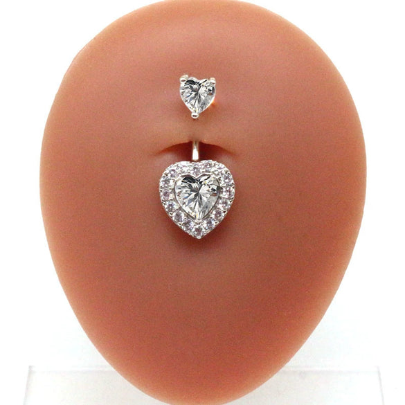 Navel Ring Jewelry Stainless Steel Hollow Heartshaped With Bat And Angel Wings Electroplating Design Unisex Animals Zodiac