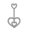 Navel Ring Jewelry Stainless Steel Hollow Heartshaped With Bat And Angel Wings Electroplating Design Unisex Animals Zodiac