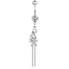 Navel Ring Set Stainless Steel Bow Style Body Piercing Jewelry