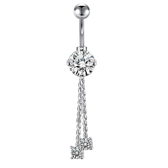 Navel Ring Set Stainless Steel Bow Style Body Piercing Jewelry