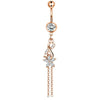 Navel Ring Set Stainless Steel Bow Style Body Piercing Jewelry