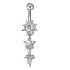 Navel Ring Set Stainless Steel Bow Style Body Piercing Jewelry