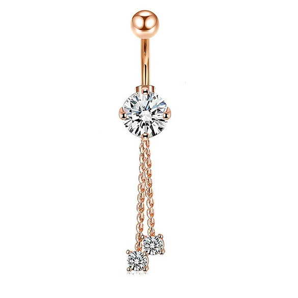 Navel Ring Set Stainless Steel Bow Style Body Piercing Jewelry