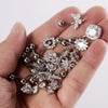 Navel Ring Stainless Steel Copper Inlaid Zircon Heart Shaped Flower Unisex Fashion Piercing Ornament