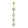 Navel Ring Stainless Steel Heart Shape Electroplating Accessories