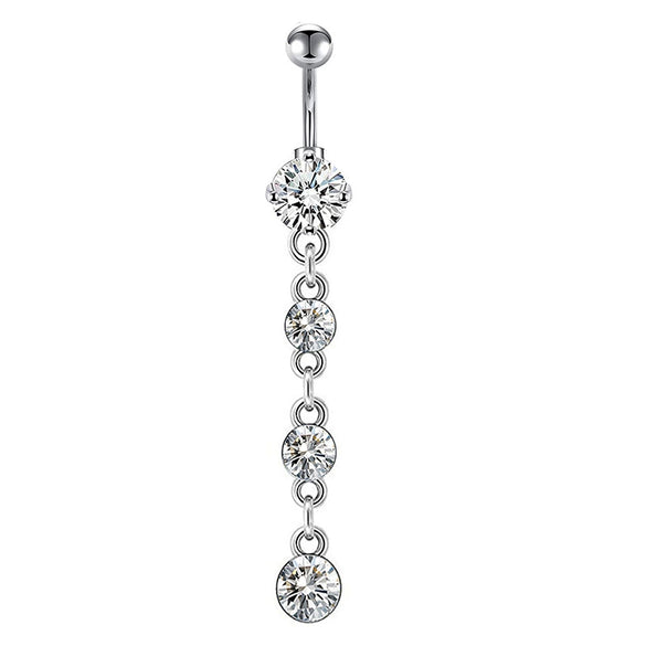 Navel Ring Stainless Steel Heart Shape Electroplating Accessories