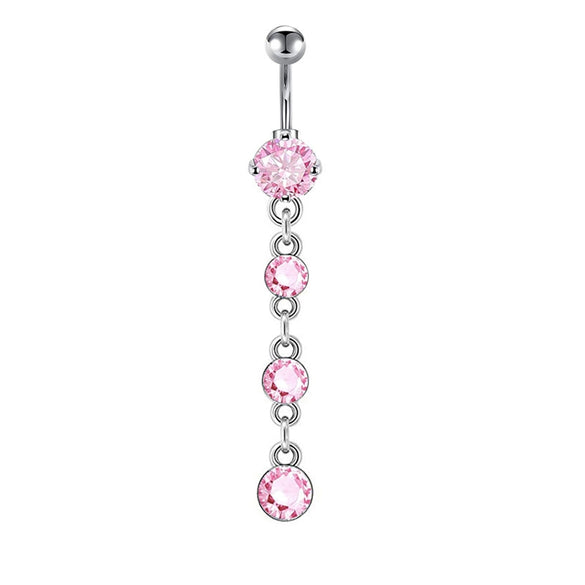 Navel Ring Stainless Steel Heart Shape Electroplating Accessories